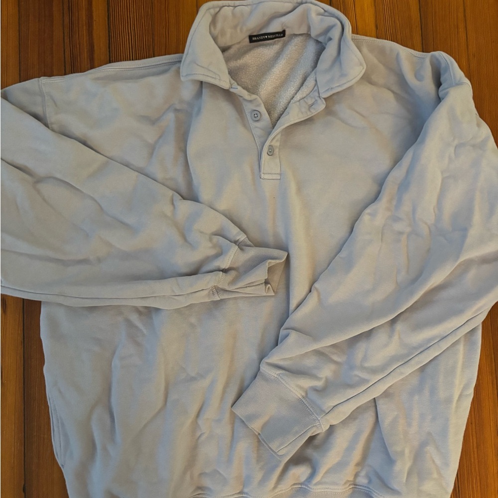 Brandy Melville Sky Blue Button-Up Pullover